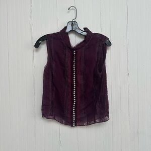 Alice + Olivia Deep Burgundy Top